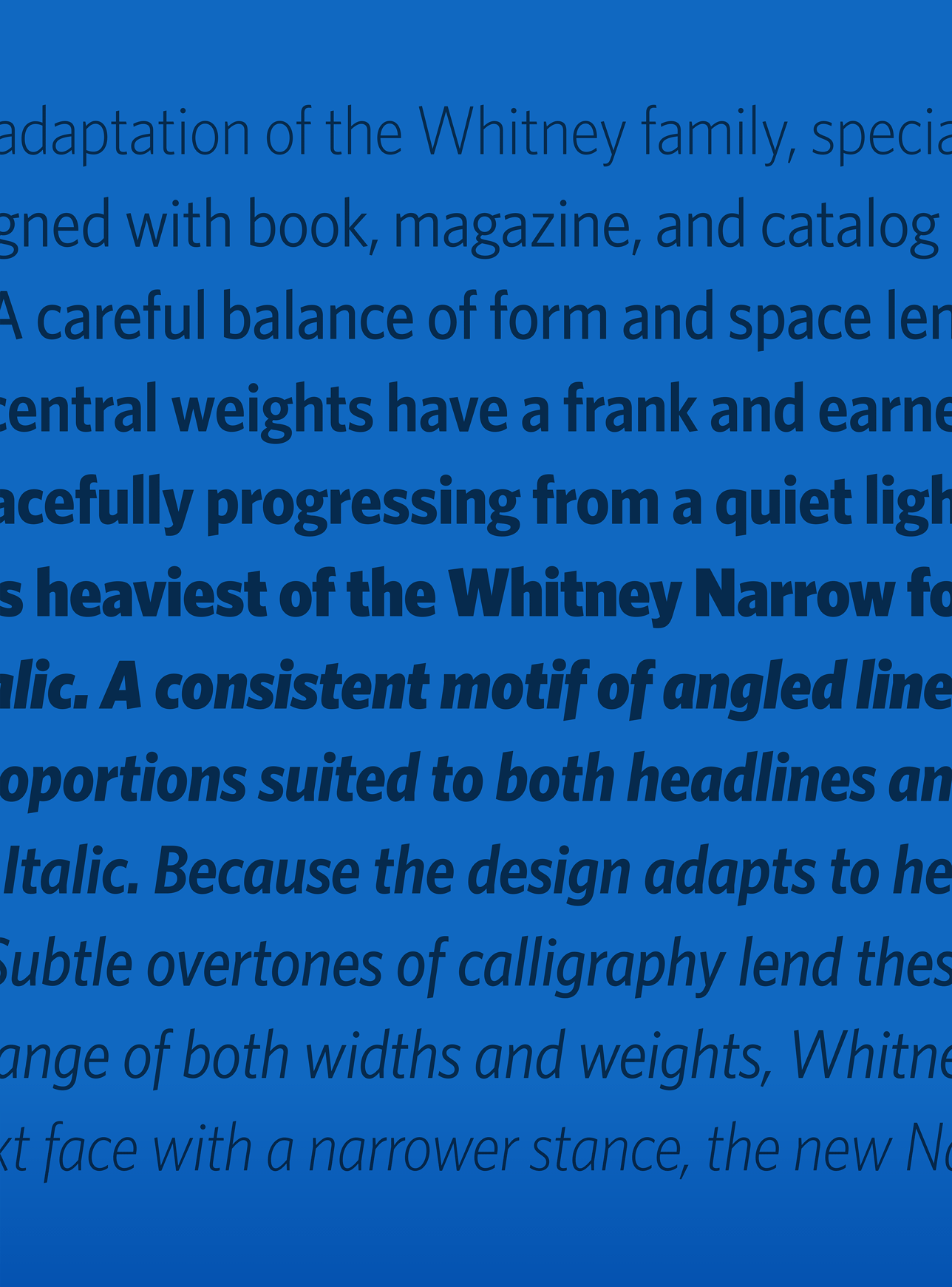 Whitney Narrow typeface