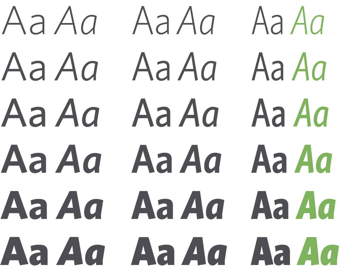 Whitney Condensed Italic specimen